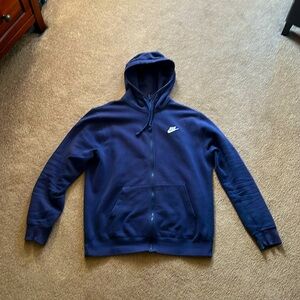 Nike sportswear club fleece hoodie large tall blue